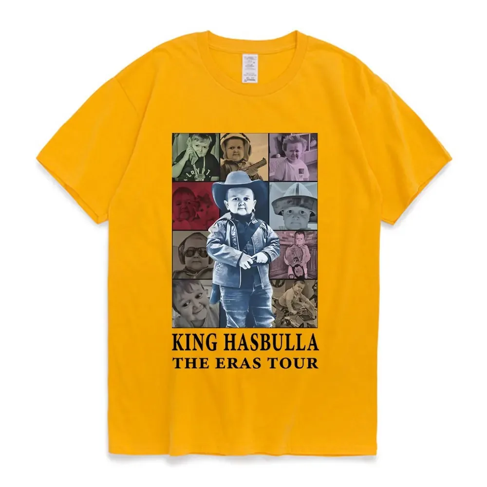 Футболка King Hasbulla The Eras Tour для мужчин, повседневная футболка оверсайз, мужские летние модные топы с коротким рукавом, футболки, одежда для мальчиков