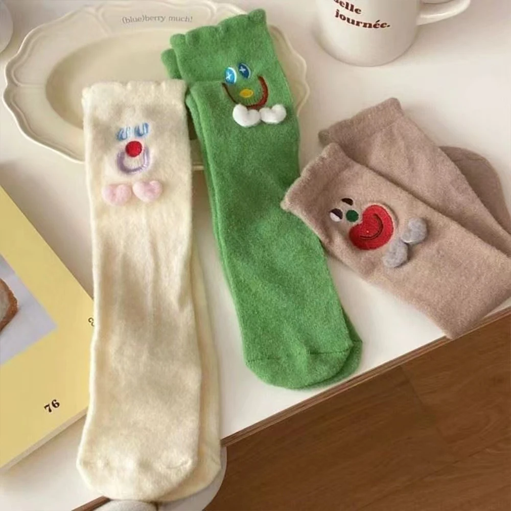 4 пары модных забавных креативных носков для женщин с рисунком из мультфильма, сохраняющих тепло, хлопковые носки для пар, набор знаменитостей, термоноски