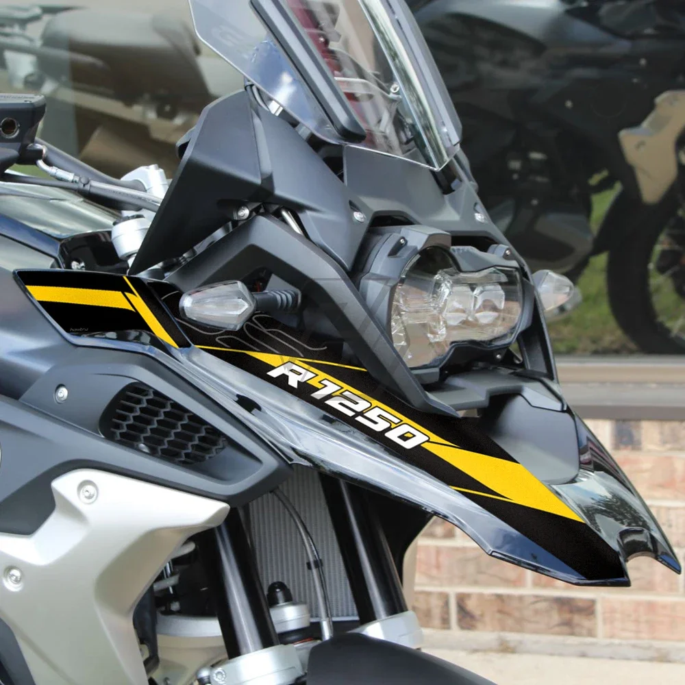 Для BMW Motorrad R1250GS 2019-2022 (кроме ADV) Наклейка на передний обтекатель мотоцикла с защитой