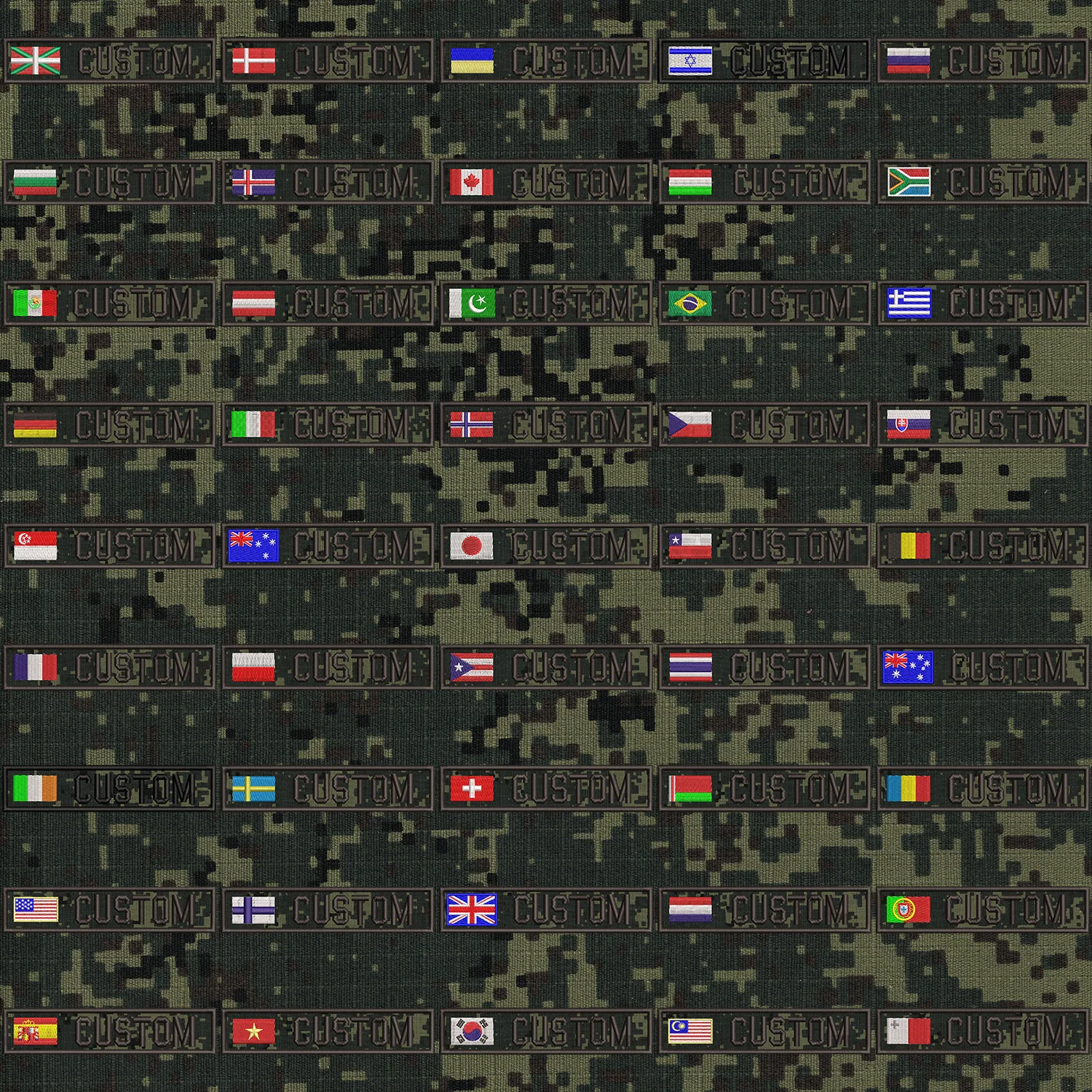Нашивка с пользовательским названием EMR, крючок и петля для вышивки флага, Испания, Израиль, Франция, Южная Корея, Америка, Бразилия