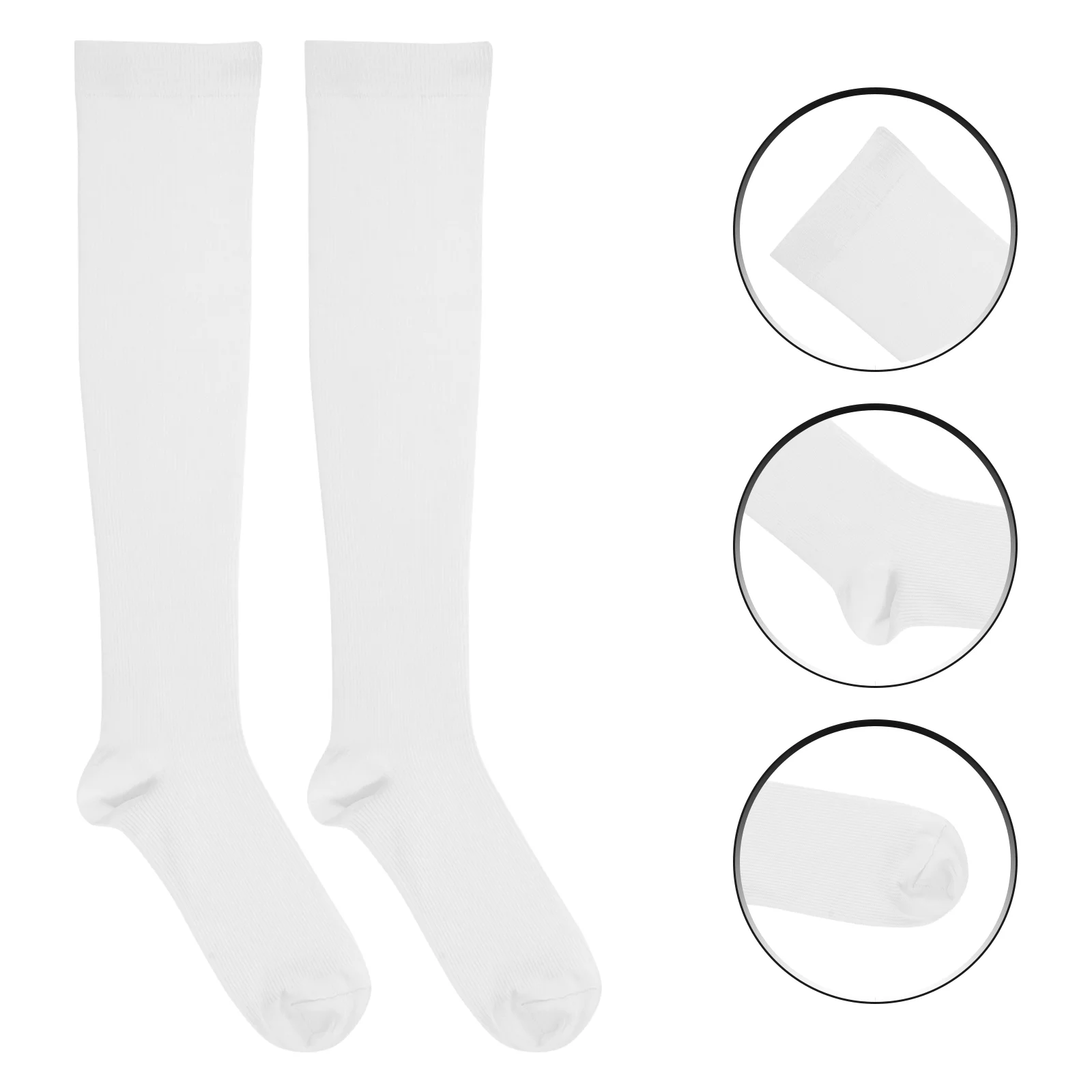3 Пары белых компрессионных носков для занятий фехтованием для мужчин с медицинскими трубками Man