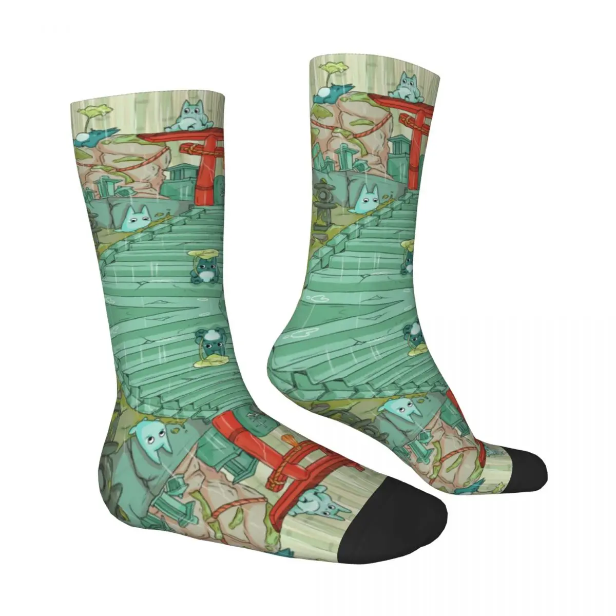 Носки Rhythm Of Rain с повседневным рисунком, лучшая покупка, забавные компрессионные носки для рюкзаков контрастного цвета
