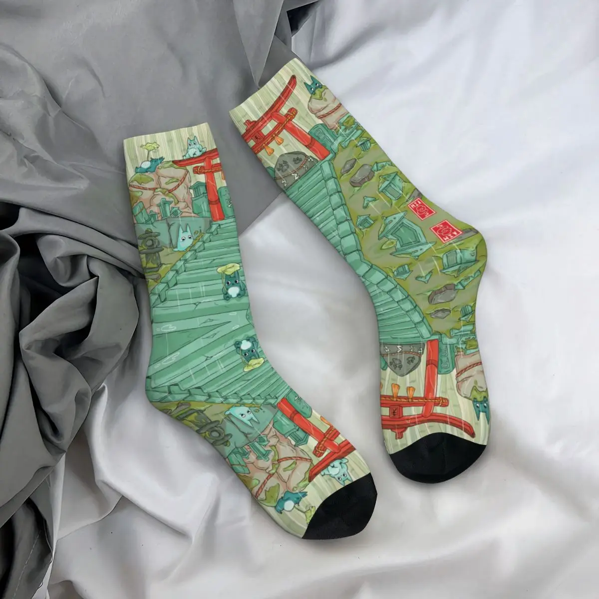 Носки Rhythm Of Rain с повседневным рисунком, лучшая покупка, забавные компрессионные носки для рюкзаков контрастного цвета