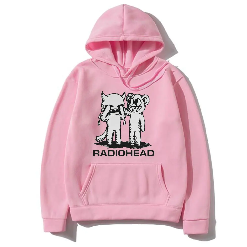 Radiohead-Sudadera con capucha para hombre y mujer, ropa de calle con estampado de banda de Rock Indie Punk, jersey de chándal d