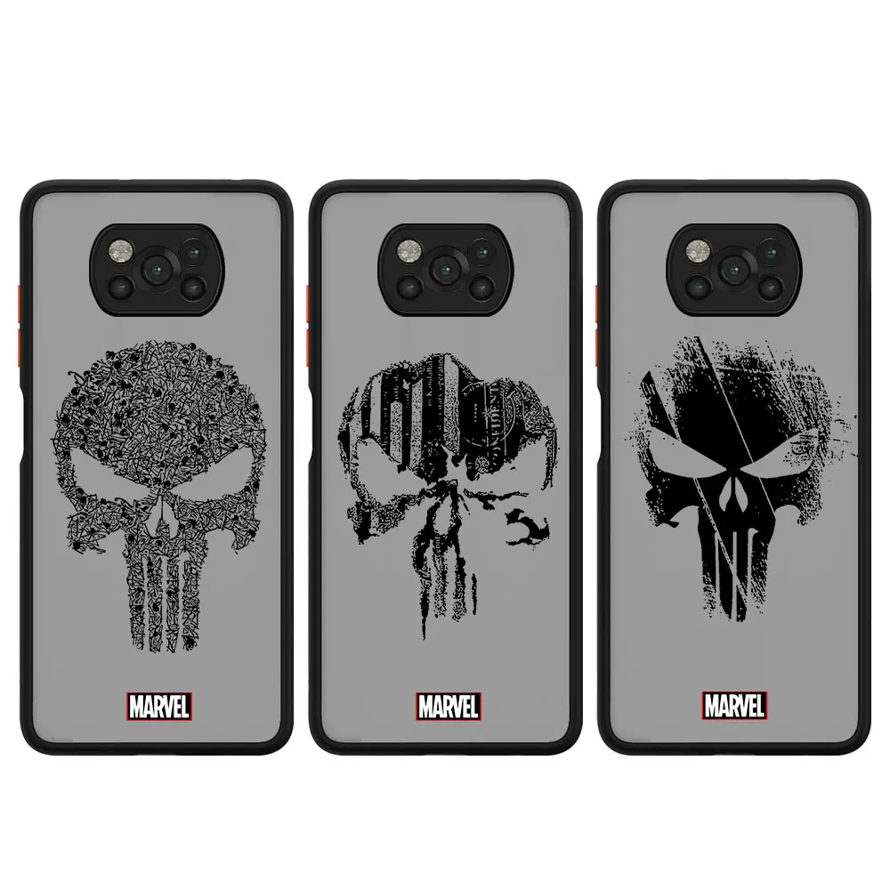 Чехол Marvel The Punisher С Логотипом Shell Capa Чехол Для Телефона Xiaomi Poco M3 M5s X4 GT F3 M5 X4 Pro X3 Pro C40 X5 Pro X3 NFC Luxury