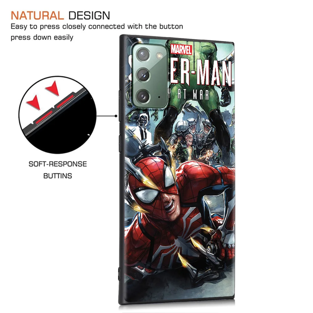 Чехол для телефона Samsung Galaxy Note 20 Ultra 10 Plus 10Lite 8 9 с защитным силиконовым чехлом Marvel Avengers Captain