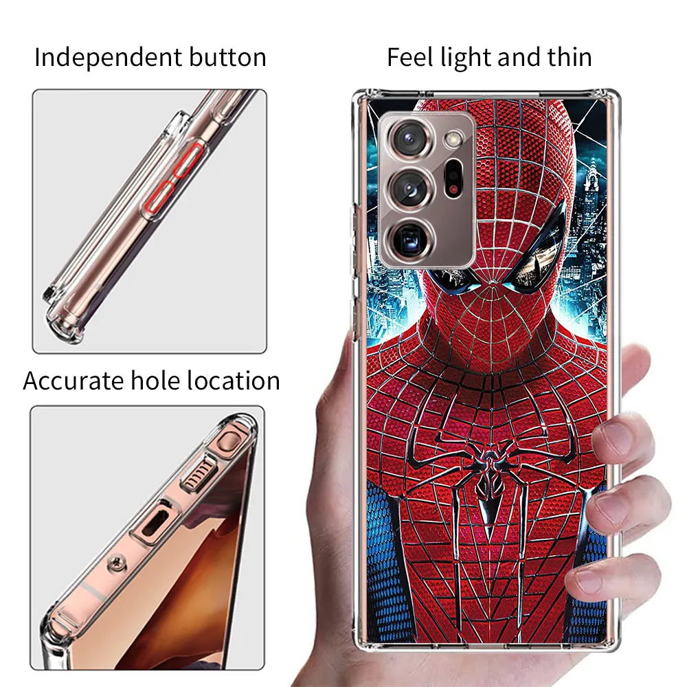 Чехол Marvel Avengers War для Samsung Galaxy Note 20 Ultra 10 Lite 9 8 Plus Прозрачный Чехол Для телефона из ТПУ S23 S21 S20 S22 A53 A52