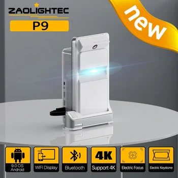 ZAOLIGHTEC P9 4K Умный короткофокусный Android-проектор для домашнего кинотеатра 1000 ANSI люмен DLP Ultra HD уличные портативные проекторы