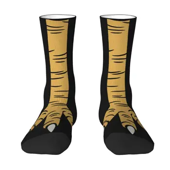 Милые сумасшедшие забавные носки с куриными ножками Мужские женские теплые футбольные спортивные носки с 3D печатью