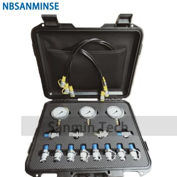 NBSANMINSE SMT12 3 Манометра 63 мм 25/40/60 МПа Испытательный Соединительный Шланг Быстроразъемный Комплект Для Гидравлических испытаний Инструменты Для Нанесения