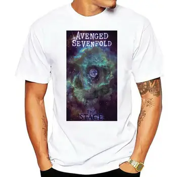 Мужская футболка, Модные топы, Логотип Avenged Sevenfold Space Face The Stage Band, черная футболка, новинка, футболка для женщин