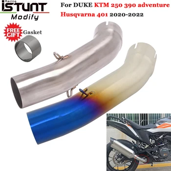 Для DUKE KTM 390 Adventure Husqvarna 401 2020 2021 2022 2023 ADV Модификация Выхлопной Трубы Мотоцикла Со Средним Соединением 51 мм Глушитель
