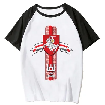 белорусская футболка, женская уличная одежда, футболки в стиле манга харадзюку, забавная одежда для девочек
