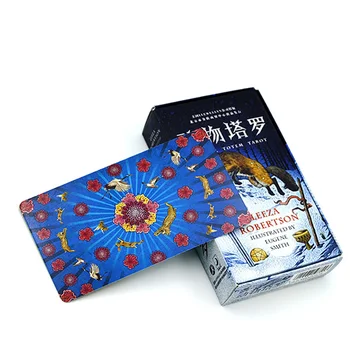 Настольная игра Таро с тотемом животного Высококачественная бумага 78 ШТ. карты Китайское/английское издание для астролога