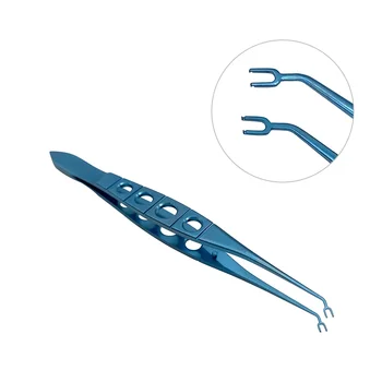 Титановые фиксирующие щипцы с двойным надрезом 108-мм пинцет с двойным захватом Офтальмохирургические инструменты