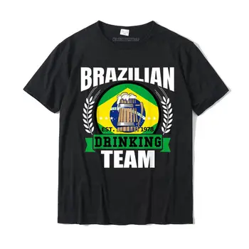 Сборная Бразилии по питью, забавный бразильский флаг, Подарочная футболка для пивной вечеринки, мужские футболки с графическим рисунком, Топы на заказ, рубашки Cotton Group