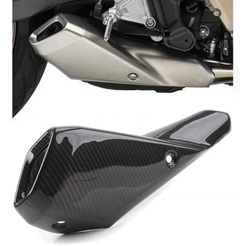 Настоящее Углеродное Волокно Для Honda CB650R 2019 2020 2021 Крышка Выхлопной Трубы Теплозащитный Экран Протектор Защита От Ошпаривания Оболочки