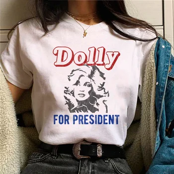 Топ Dolly Parton, женская уличная одежда, японские футболки, одежда в стиле манга для девочек