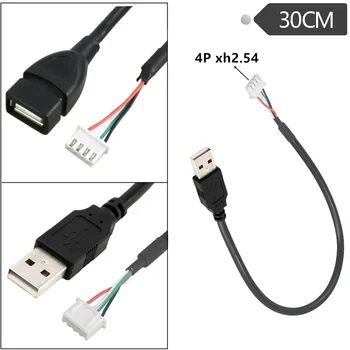 Кабель USB к 4P xh2.54 USB к 4P MX1.25 USB к PH2.0 USB USB2.0 Женский / мужской кабель USB к Dupont 4-контактный кабель для передачи данных 30 см