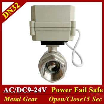 Tsai Fan DN32 Из Нержавеющей стали Отключение Питания Закрытый Клапан AC/DC 9V-24V Отключение Питания Открытый Клапан 1-1 / 4 