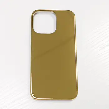 Защитный чехол для мобильного телефона PC gold с изготовленным на заказ логотипом, вырезанным радием, роскошный чехол для iPhone