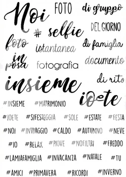 Итальянские слова Прозрачный силиконовый штамп для фотоальбома 