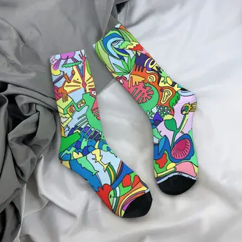 Носки Palm Tree Зимние Чулки с роликами для рук Корейская пара Высококачественных носков Дизайнерские Наружные Антибактериальные носки