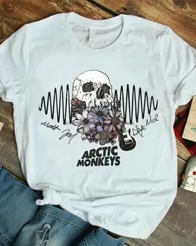 Arctic Monkeys музыкальная рок-группа с автографом альбома белая футболка с коротким рукавом H9800 с длинными рукавами