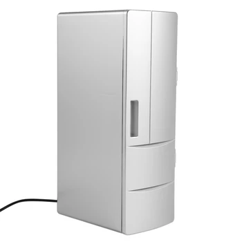 Холодильник Мини Usb Холодильник с морозильной камерой Для банок Охладитель и грелка для напитков Холодильник для путешествий Icebox Для использования в автомобиле Офисе Портативный