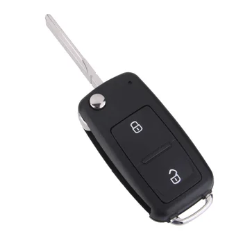 2-кнопочный дверной ключ с неразрезным лезвием Fob Case Shell для T5 Golf