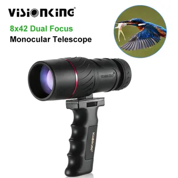 Профессиональный Монокуляр Visionking 8x42 Мощный Монокль-Телескоп Дальнего Действия Для Наблюдения За Птицами С Ручным Штативом