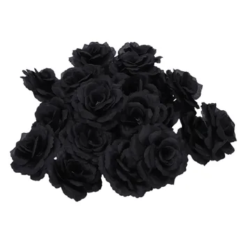 20 Шт, Черная роза, искусственный шелковый цветок, вечеринка, Свадьба, Дом, Офис, Садовый декор, сделай САМ