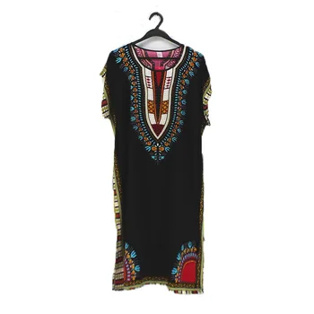 Женская одежда в африканском стиле Платье для купания халат Хлопок 3D принт Плюс размер Этническое платье Дашики Пижама Пижамы Bazin Riche