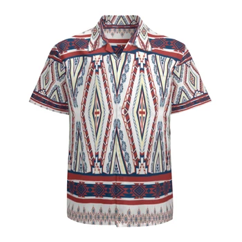 Мужская гавайская рубашка с коротким рукавом, Быстросохнущая Дышащая пляжная рубашка