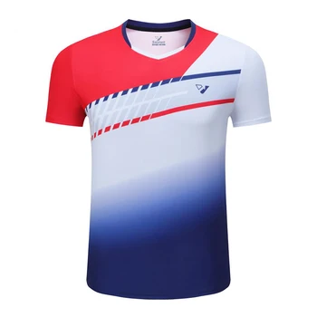 Печать Вышитого логотипа 2023 новые рубашки для бадминтона Теннисная футболка для мужчин И женщин Спортивная рубашка для настольного тенниса Спортивная одежда для пинг-понга