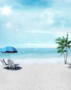 5x7 футов Праздничный морской пляж, кокосовая пальма, фоновые фотографии, реквизит для фотосъемки, студийный фон