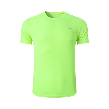 Быстросохнущая мужская футболка для бега, спортивный топ для фитнеса, рубашка для тренировок в тренажерном зале, Дышащая повседневная спортивная одежда для бега трусцой