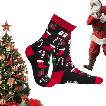 Зимние носки Домашние плюшевые Рождественские носки Носки для экипажа в холодную погоду Носки с винтажным рисунком для женщин мужчин детей Мальчиков и девочек в подарок