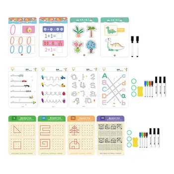 Многоразовая тетрадь для занятий, развивающие игрушки с 2 ручками, тетрадь для чистописания для детей 3-5 лет из детских садов