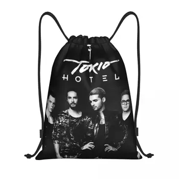 Изготовленные на Заказ Сумки на Шнурке Tokio Hotel для Покупок, Рюкзаки для Йоги, Женские, Мужские, Поп-Рок-Группа, Спортивный Рюкзак для Спортзала