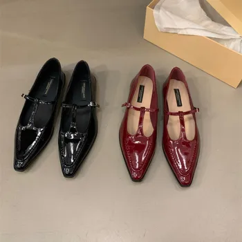 Bailamos Элегантные женские туфли на плоской подошве Модная женская обувь 2023 года на низком каблуке Модельные туфли Modis в стиле ретро Удобные мокасины Mujer