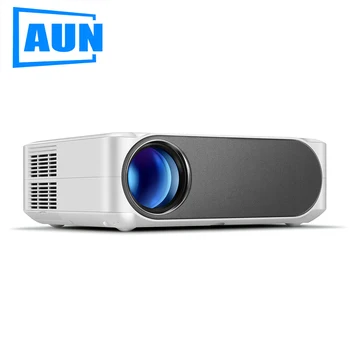 AUN Проектор AKEY6 С Собственным Разрешением 1080P Full HD Для Домашнего Кинотеатра и Светодиодной Яркостью 7500 Видеопроекторов 4K Через порт HD