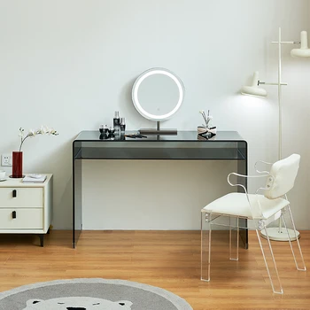 Известный в Интернете новый японский маникюрный салон стеклянный стол, легкий роскошный мини-туалетный столик, спальня в Instagram стиле, известном в Интернете