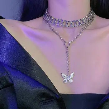 Корейское модное ожерелье с бабочкой для женщин, тренд продукта 2023, роскошные Дизайнерские украшения для молодых девушек, аксессуары Y2k Charm