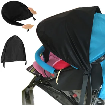 Ветрозащитный черный пылезащитный чехол из ткани Оксфорд, Навес для коляски, Солнцезащитный козырек, Аксессуары для колясок, детская коляска