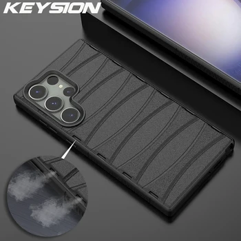 KEYSION Чехол для Охлаждения Тепловыделения для Samsuang S23 Ultra 5G Мягкая Силиконовая Противоударная Задняя Крышка Телефона Galaxy S23 + Plus