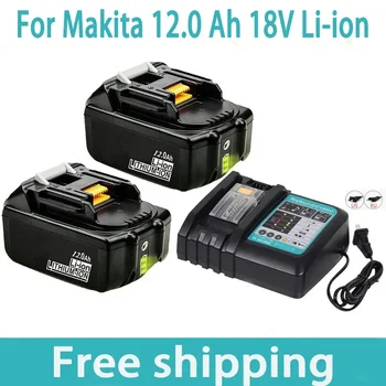 Новейшая Модернизированная Аккумуляторная Батарея BL1860 18 V 12000mAh литий-ионная для Makita 18v Battery BL1840 BL1850 BL1830 BL1860B LXT400
