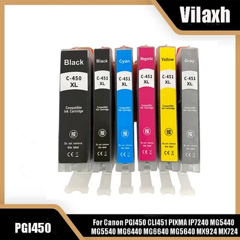 картридж vilaxh PGI-450 pgi 450 cli 451 PGI450 для canon PIXMA MG5440 MG6340 MG6440 MG7140 mg7540 Ix6540 iX6840 Ip7240 Ip8740