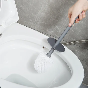 Легко моющаяся туалетная щетка с основанием, современный и прочный набор туалетных щеток широкого применения.