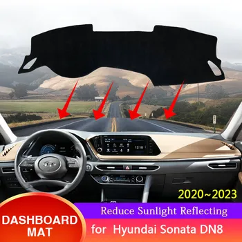 для Hyundai Sonata DN8 N Line 2020 2021 2022 Крышка Приборной панели Противоскользящая Защита Солнцезащитный Козырек Dast Коврик Ковровая Подушка Автомобильные Аксессуары